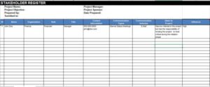 Download free Project Stakeholder Register Template Excel (xlsx)