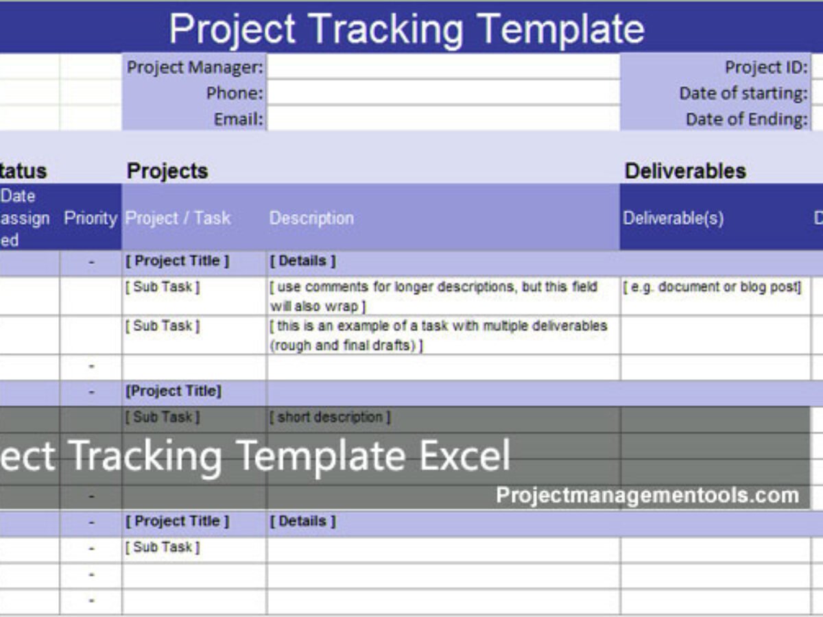 Project Tracker Excel Template