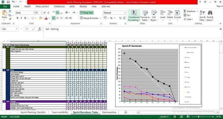 ●Agile Sprint Planning Template Excel