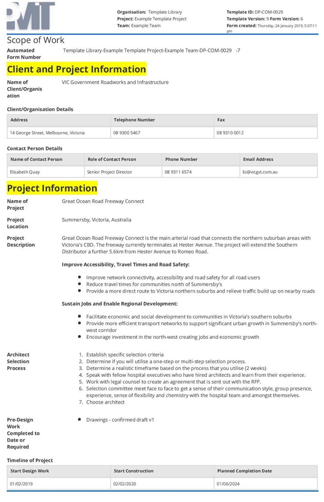 Project Scope Statement Template Excel Construction Charter