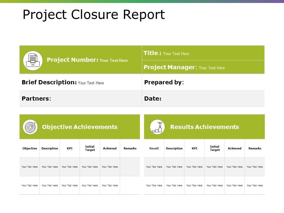 Project Closure Report Template